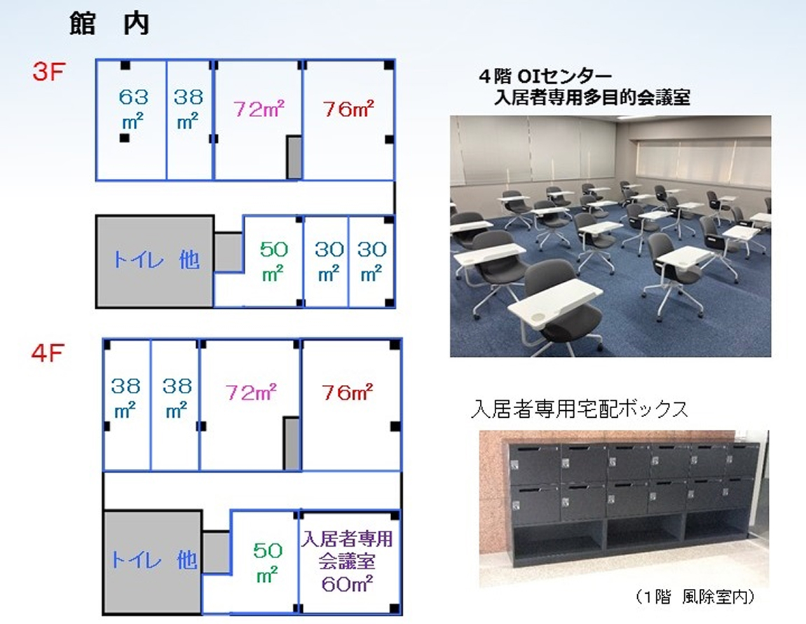 未来健康科学オープンイノベーションセンター 館内図01