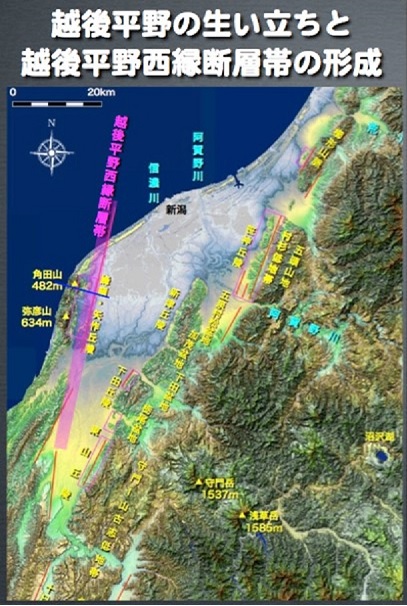 弥彦 角田山地 越後平野の生い立ちと 越後平野西縁断層帯 新潟大学 地域創生推進機構